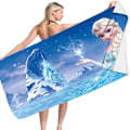 Miniatyrbild 1 av 2: Fryst tecknad badhandduk strand badhanddukar filt mjuk mikrofiber 70x150cm C 70*150cm