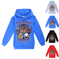 Miniatyrbild 2 av 3: Barn FNAF Five Nights at Freddy's Pullover Tröja Casual Huvtröja Toppar Grey 160cm