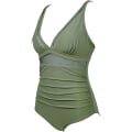 Miniatyrbild 2 av 6: Kvinnors Vadderad Monokini Magkontroll Baddräkt Bikini Baddräkt Sommar Light green 2XL