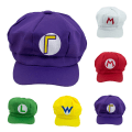 Miniatyrbild 2 av 2: Anime Super Hat Cap Luigi Bros Bokstavstryckt Cosplay Cartoon Basebollkeps för Vuxna Hattar Waluigi Wario Odyssey Red