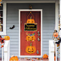 Miniatyrbillede 1 af 3: Halloween Træperler Dekorativ Væghænger til Hjemmet Bondehus A