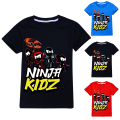 Miniatyrbild 4 av 5: Ninja Kidz Barn T-shirt Sommar Casual Kortärmad Tryckt Tee Toppar Fans Pojkar Flickor Jul Födelsedagspresent Red 160cm