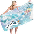 Miniatyrbild 1 av 2: Fryst tecknad badhandduk strand badhanddukar filt mjuk mikrofiber 70x150cm B 70*150cm