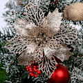 Miniatyrbild 2 av 3: Julgranspynt 10 st Konstgjorda Blommor Bröllopsdekoration champagne 10PCS