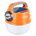 Pikkukuva 2 / 5: Aurinko LED Lyhty Taskulamppu USB Ladattava Ulkoilu Retkeily Telttavalot Orange