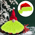 Miniatyrbild 5 av 5: Julgransband i konstgjord päls, limegrön, mjuk och fluffig, för julgran, vinterkrans, rosetter, hantverk, kläder, dekoration 5cm*2m