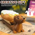 Miniatyrbilde 5 av 5: Pølsehundbrett, Dachshundbrett, Sushi Serveringsbrett Godteriskål Dachshund Middagstallerken, Morsomt Pølsehundbrett, for Godteri, Snacks Dark Brown