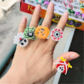 Miniatyrbillede 5 af 5: 50 stk. Halloween festartikler til børn, LED lysende ringe 50PCS