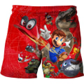 Miniatyrbild 1 av 3: Pojkars 3D Super Mario Bro Baddräkter Poolkläder Sommar För Barn 5-10 År D 110cm