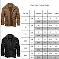 Miniatyrbillede 2 af 3: Herre Lynlås Hættetrøje Casual Hættetrøje Fleece Jakke Mode Løs Bjergbestigning Top Khaki 4XL