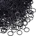 Förpackning med 1000 mini gummiband, mjuka elastiska band för barnhårflätor, bröllopsfrisyrer och mer (svart)