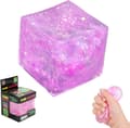 Nice Ice Cube Fidget Squishies Stressbollar Ice Cube Squishy Slow Rise Squishies Ice Squeeze Ball Squishy Stressavlastning (Glitter Rosa) Pink