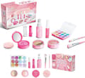 Falske makeupsæt til piger Legetøj 3 4 5 år Gamle foregive makeuplegetøj til piger Fødselsdagsgaver 3-5 år (Pink)