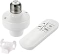 QIACHIP Fjärrkontroll Ljuslampsockel E26 E27 Glödlampshållare Trådlös Ljusströmbrytare Kit med Timer RF433