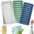 Isbitsform med lock - lätt att lossa återanvändbar isbit - isbitsform i silikon - isbitsformar - 10 hål - BPA-fri - isformar - 3-pack