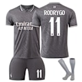 Miniatyrbild 1 av 2: 2425 Real Madrid Second Away Fotbollströja Nr. 7 Ronaldo, Nr. 5 Bellingham, Nr. 9 Mbappe och andra vuxna och barns fotbollströjeset No.11 RODRYGO L