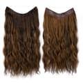 Miks brunt hårforlengelse menneskehår clip-in extensions mørk brun 16 tommer