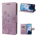 Motorola Moto E22/E22i Sommerfugl Blomstermønster Flip PU Læder Telefon Cover