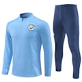 Miniatyrbild 1 av 2: 2024 Manchester City Nya Fotbollströja Långärmad Träning Set för Vuxna och Barn Light blue/stamped version 10