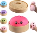 Dumpling Squishy Mystery Box, Söt Mjuk Dumpling Stressboll Sensorisk Leksak, Ångestlindrande Skrivbordsleksak (Rosa) Pink