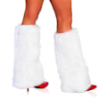 Miniatyrbild 1 av 4: Fuzzy Benvärmare För Kvinnor Flickor Vinter Varm Boot Cover Julfest Cosplay Set White