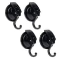 4-pack starka sugkoppskrokar (svart)