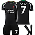 Pikkukuva 1 / 2: 2425 Arsenal vieraspaita No. 7 Saka, No. 8 Odegaard, No. 11 Martinelli ja muita aikuisten ja lasten pelipaita-settejä No. 7 Saka 16