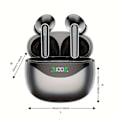 Miniatyrbild 2 av 3: Trådlöst Bluetooth-headset Bärbart trådlöst headset med ENC-brusreducering, kompatibelt med mobiltelefon och mikrofon Black