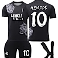 Miniatyrbillede 1 af 2: 2425 Real Madrid Y3 co-brandede fodboldtrøjer nr. 7, Ronaldo 5, Bellingham 10, Mbappe og andre fodboldtrøjesæt til voksne og børn No.10 MBAPPE XL