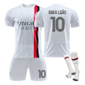 Miniatyrbillede 1 af 2: 23-24 sæson AC Milan udebanetrøje nr. 9 Giroud nr. 11 Ibrahimovic fodbolddragt NO.10 RAFA LEAO 16