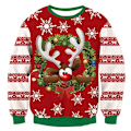 Pikkukuva 3 / 5: Joulu 3D Digitaalinen Painatus Hauska Kuvio Pari Pyöreäkaulainen Neule 5xl Ylisuurinen Miehet / Naiset Samalla Muotitrendillä style 2 4XL