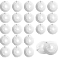 30 Radiatorrosetter, kompatible med radiatorrør fra 14 til 29 mm, justerbare rosetter til vægmonterede rør, hvid
