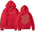 Miniatyrbillede 1 af 2: 2024 ny efterårs- og vinterhættetrøje med langærmer - dobbeltsidet bogstavprint, et must-have til mode! Red 2XL