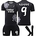 Miniatyrbilde 1 av 2: 2425 Real Madrid Y3 co-branded fotballdrakt nr. 7, Ronaldo 5, Bellingham 10, Mbappe og andre voksen- og barnedrakter No.9 MBAPPE 2XL