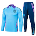 Miniatyrbild 1 av 2: 2425 Ny Real Madrid Argen T England France Barça Långärmad Träningsoverall Vuxen Barn Set Blue 16