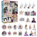 Miniatyrbillede 1 af 5: 2023 Taylor Swift Fans Julekalender med 24 Dages Nedtælling til Jul - Vedhængs Blind Box Julegave style 4