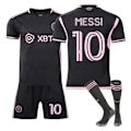 Pikkukuva 1 / 2: 23-24 Miamin pelipaita nro 10 Messi Koti- ja Vieraspelipaita Aikuisten ja Lasten Jalkapallopaitasetti Away No. 10 MESSI XS