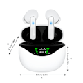 Pikkukuva 2 / 3: Bluetooth-langattomat kuulokkeet, kannettavat langattomat kuulokkeet ENC-melunvaimennuksella, selättömät kuulokkeet urheiluun ja treeniin White