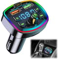 Pikkukuva 1 / 5: Bluetooth-auton FM-lähetin Bluetooth 5.0 Autotarvikkeet, Handsfree Bil Bluetooth, Bluetooth Bilmusikadapter, 2 USB + Type C [4.8A + 18W