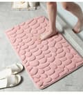Pink 50*80cm Skridsikker Skumbadmåtte, Absorberende Maskinvaskbar Badeværelsesmåtte, Maskinvaskbar, Brusemåtte til Badeværelse D
