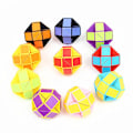 Miniatyrbild 5 av 5: 6 st/set Vikbar Magisk Ormlinjal Pussel Stressreducerande Kub Lek Sak Barnfödelsedagspresent Godispåsar Skolbelöning 6pcs Color random