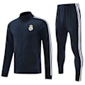 Miniatyrbillede 1 af 2: 2425 Ny Real Madrid Fodbolddragt med Lange Ærmer, Voksen Hættetrøje, Lang Lynlås Design, Efterårs- og Vinterjakke Træningssæt Royal blue XL