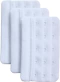 Vitt set med 3 mjuka bekväma bh-förlängare 5 hakar, 5,9 cm x 9,4 cm