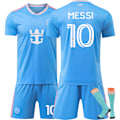 Miniatyrbillede 1 af 2: 2526 Miami 2 Kun gæster! Nr. 10 Messi Major League Børne Træningstrøje Blå Trøjesæt (strømper inkluderet), et must-have for unge fans No. 10 Messi m