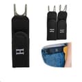 Usynlig taktisk metal krog elastisk bælte - Unisex spændingsfrit taljebælte til udendørs arbejde & EDC udstyr Sort 2 stk. Black 2pcs