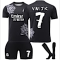 Miniatyrbillede 1 af 2: 2425 Real Madrid Y3 co-brandede fodboldtrøjer nr. 7, Ronaldo 5, Bellingham 10, Mbappe og andre fodboldtrøjesæt til voksne og børn No.7 VIMI TR. 26