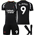Pikkukuva 1 / 2: 2425 Arsenal vieraspaita No. 7 Saka, No. 8 Odegaard, No. 11 Martinelli ja muita aikuisten ja lasten pelipaita-settejä No.9G.JESUS S