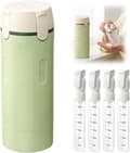 Måleflaske - 4-i-1 Rejsedispenser - med Dispenser - Rejseflaske - 4 X 30 ml - Grøn