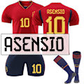 Miniatyrbillede 1 af 2: 22-23 Spanien hjemme rød nr. 9 Garvey nr. 7 Morata nr. 10 Pedri VM fodboldtrøje sæt NO.10 RSENSIO M