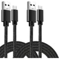 (2 st) Laddningskabel för Samsung Galaxy S25 S24 S9 S10 S20 S21 S22 S23 och Iphone 15 16 17 PRO PLUS MAX - (2 meter) - PACK - FF - - Pack)